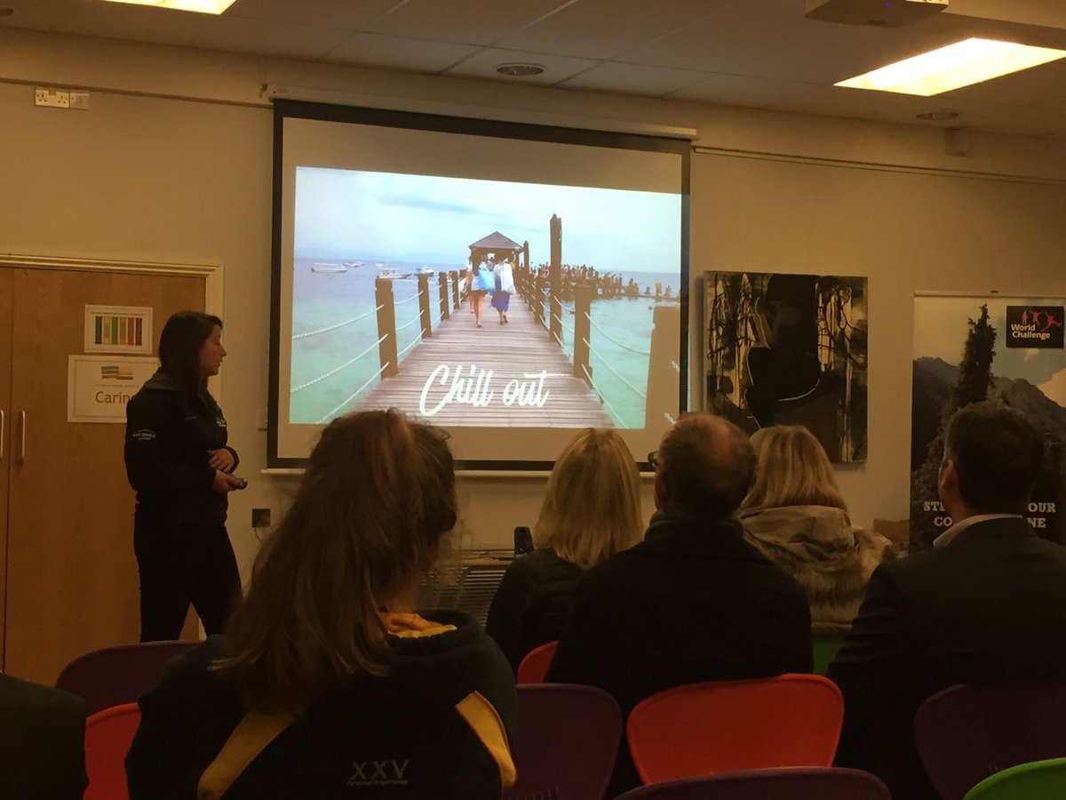 StGabsSixthForm's tweet photo. Delighted to see so many parents and students at the World Challenge expedition launch this evening. Roll on 2018 - Borneo looks amazing! 🌞 https://t.co/02Ic3LMkqV