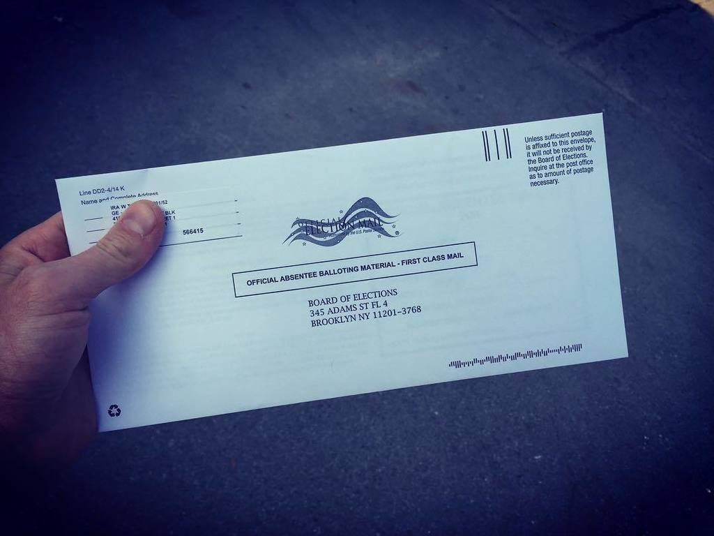 Yeasayer's tweet photo. Good on you NY Board of Elections for finding me in Louisville! - Now let's exercise our democratic right!!! #imwit… https://t.co/5InxCSelbo