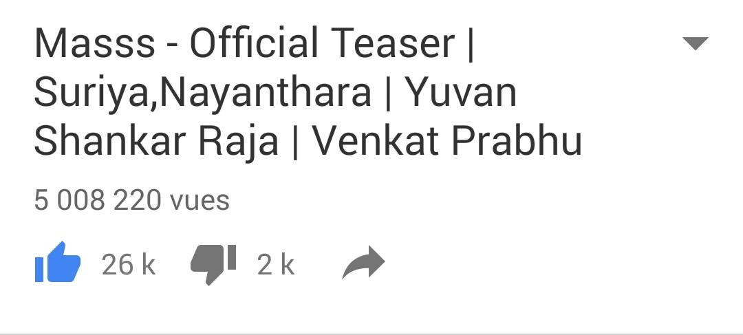 GaneshSyl's tweet photo. Another Good News #MassTeaser Reached 5 Million Wiews 😊😊😊😊😊 https://t.co/63MjYtNFqe