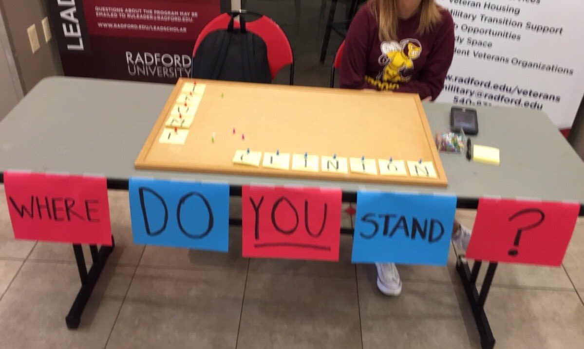 RUExit109's tweet photo. Come by the Bonnie between now and 6:00 PM to put a pin where you stand and have your voice heard. Featured in this semesters Beehive. https://t.co/EIB3zp5l0k
