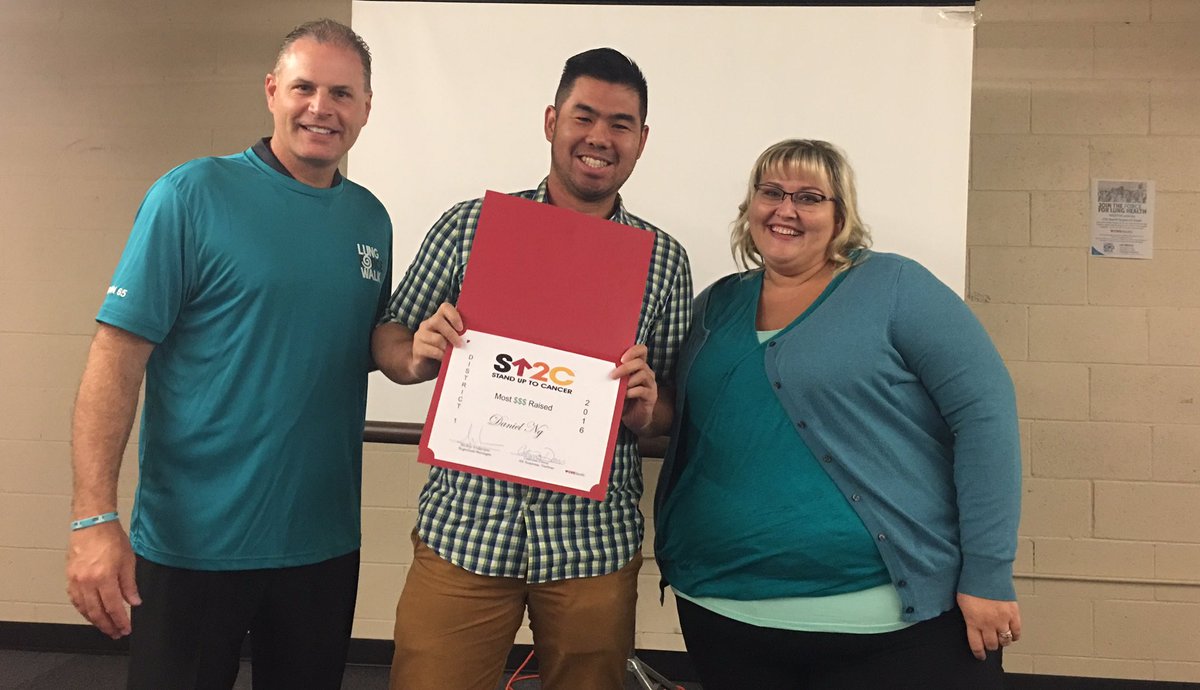 Way to go District 1 for the highest dollars raised for Stand up To Cancer!