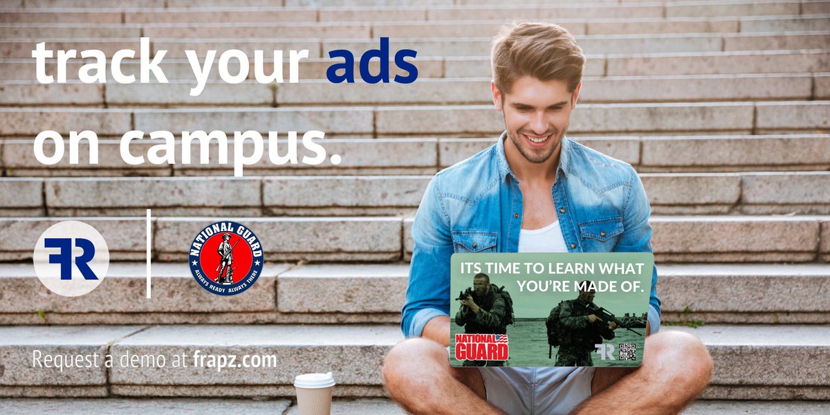 Frapz_Ads's tweet photo. Tap into the college market today📚 -Let Frapz #Advertising build your brand a campaign for Spring 2017. https://t.co/DGJHgehjqU #AdTech https://t.co/hQqTSCuovk