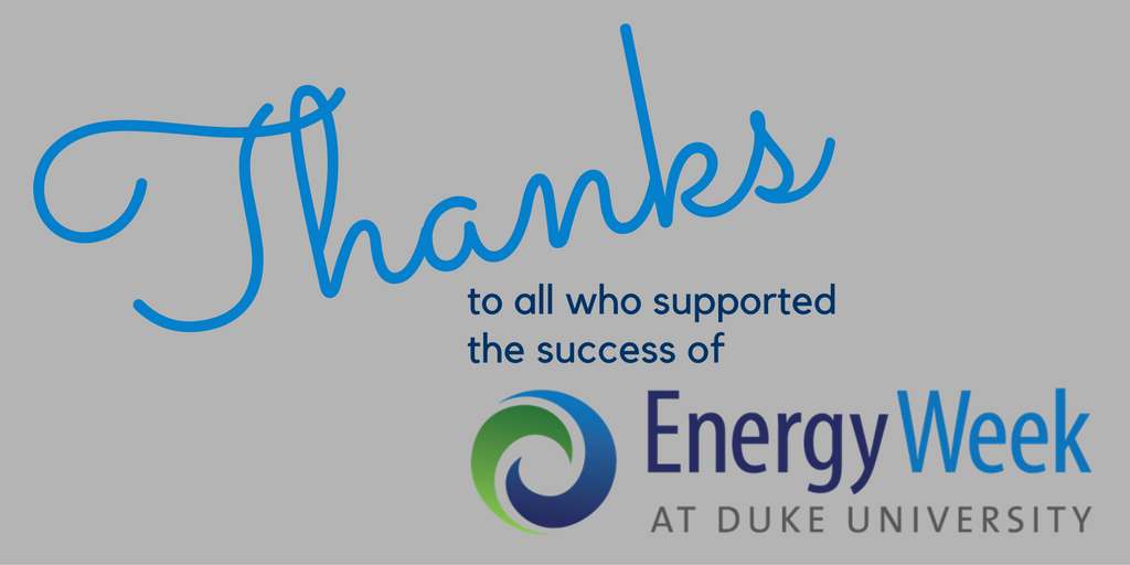 DukeUEnergy's tweet photo. First-ever #EnergyWeekDuke was a success! Thx to gold sponsors, including @nationalgridus @NextEraEnergyR @ScottMadden  @SouthernCompany https://t.co/oqdJE4nwm6