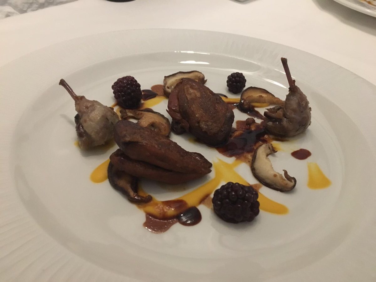 BushmillsInn's tweet photo. A sneak peek at our game starter for #CausewayRestaurantWeek #quail #gamejus #squashpuree #foodnihour @CCAGFood @BallinteerFarm https://t.co/YuorLEyBmD
