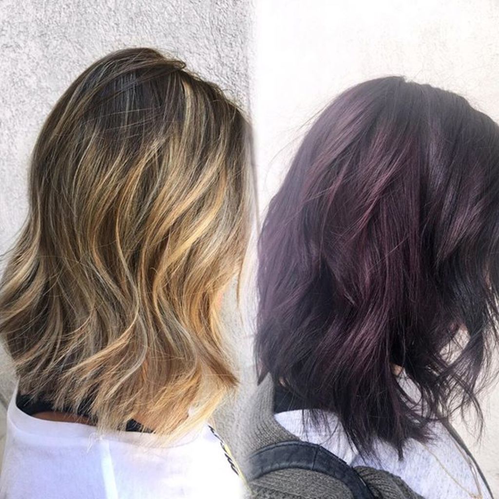 VcsalonspaNJ's tweet photo. This blonde to violet red transformation is perfect for the Fall! Style Credit: Tatiana (IG @tati.rivhair) https://t.co/Ka01PraSqE