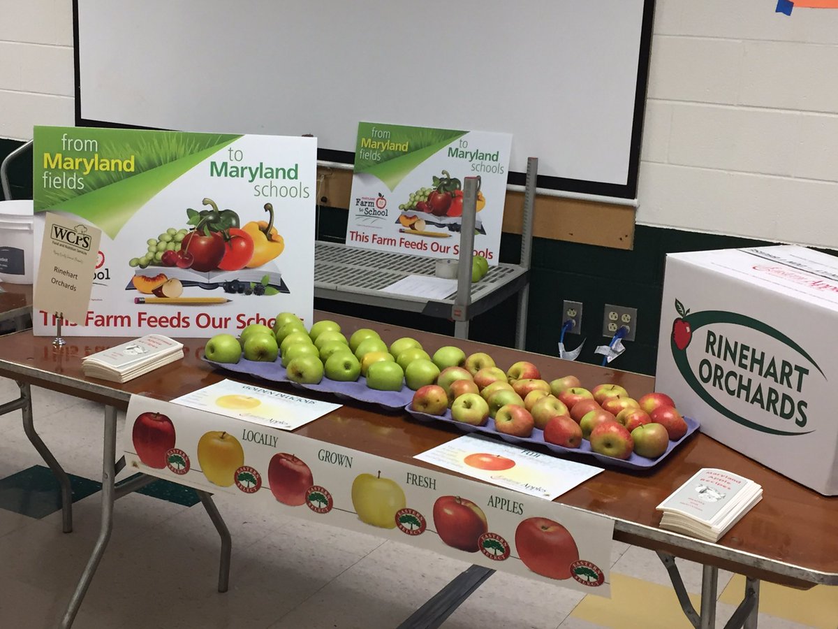 Farm to school on display at the WCPS community food show. Thanks to South Mountain Micro and Rinehart Orchards.