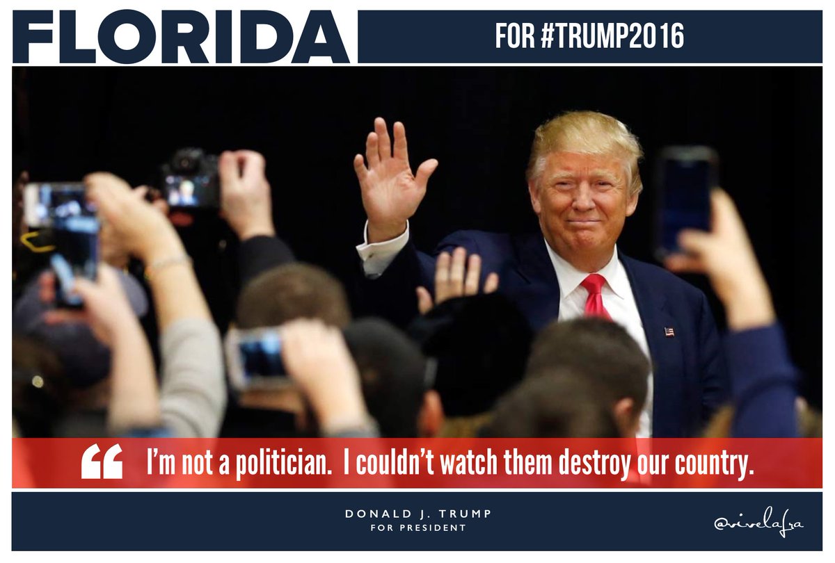 vivelafra's tweet photo. FLORIDA FOR TRUMP: 'I'm not a politician. I couldn't watch them destroy our country.' #Florida4Trump #FLForTrump #Trump2016 #MAGA https://t.co/cuqKvQlzK5