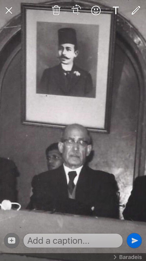 ElBaradei's tweet photo. ذكرى وفاة والدى مصطفى البرادعى رحمه الله. عاش ومات مدافعا عن الحق والحريّة . https://t.co/zPe7XbSkn9