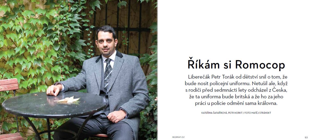 RESPEKT_CZ's tweet photo. Rozhovor s Petrem Torákem, který se stal britským policistou a kterého za jeho práci odměnila sama královna https://t.co/dQ5YYNuaEh https://t.co/KViMaiujN7