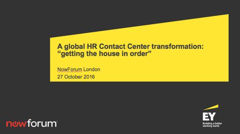 What does it take to get your #HR house in order? <a href="/EYnews/">EY</a> shared their journey at the London #NowForum: spr.ly/601481oqA