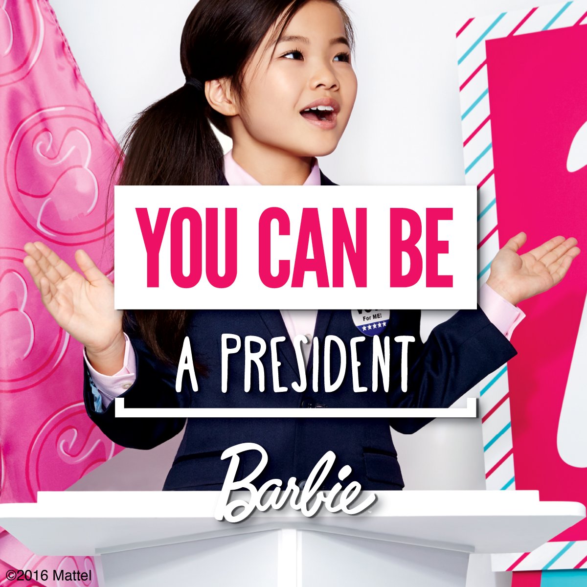 Barbie's tweet photo. We believe in female empowerment and girl leadership from the classroom to the boardroom and everywhere in between. #YouCanBeAnything https://t.co/y8kiWeD6cQ