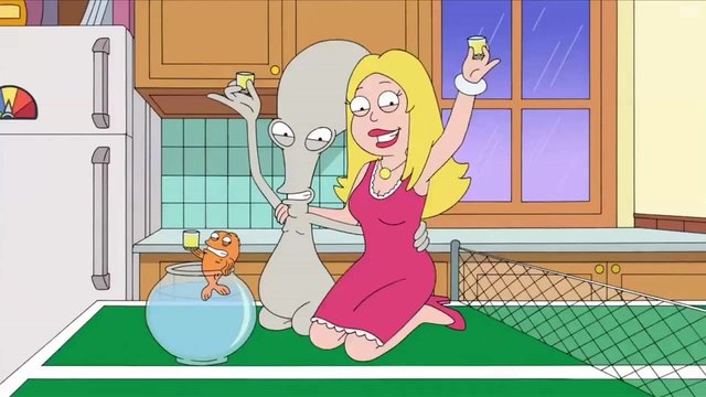 RogerSmithTBS's tweet photo. How to guide to celebrating the return of @AmericanDadTBS is by taking shots! #TBT #DrinkingGame #DrunkAlien https://t.co/kBUk9wS9HU