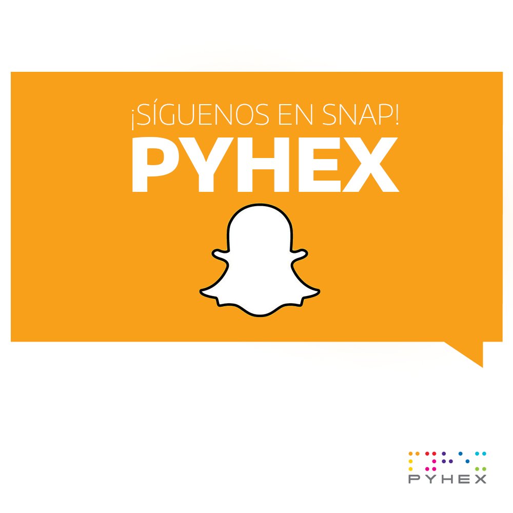 pyhexdr's tweet photo. ¡Síguenos en Snapchat y dale una mirada a los negocios del futuro en vivo! Agreganos con nuestro nombre: Pyhex #PYHEXInspirationNight https://t.co/QGS1NLCiVe