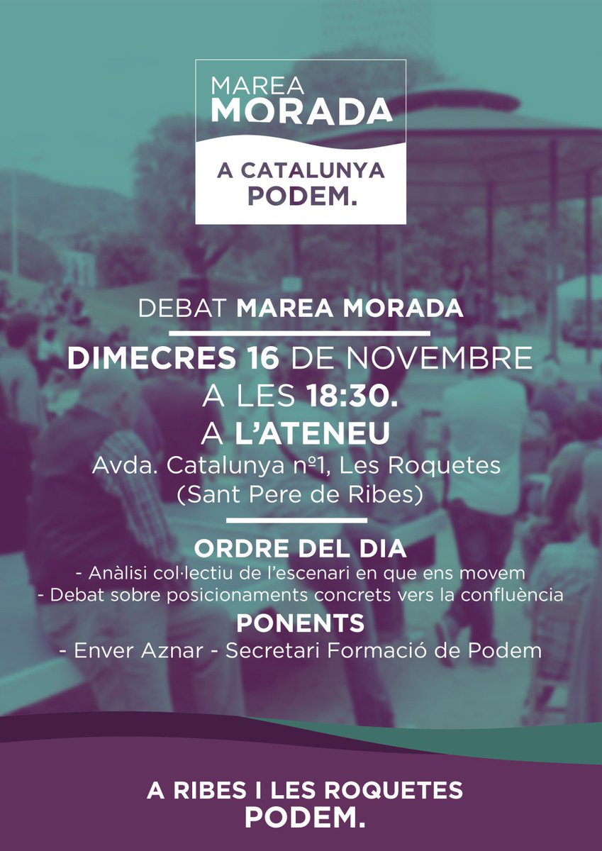 PodemosRibes_LR's tweet photo. Comença l’Operació Marea Morada! https://t.co/qXSqY5BmIZ https://t.co/PCqAshCEa7