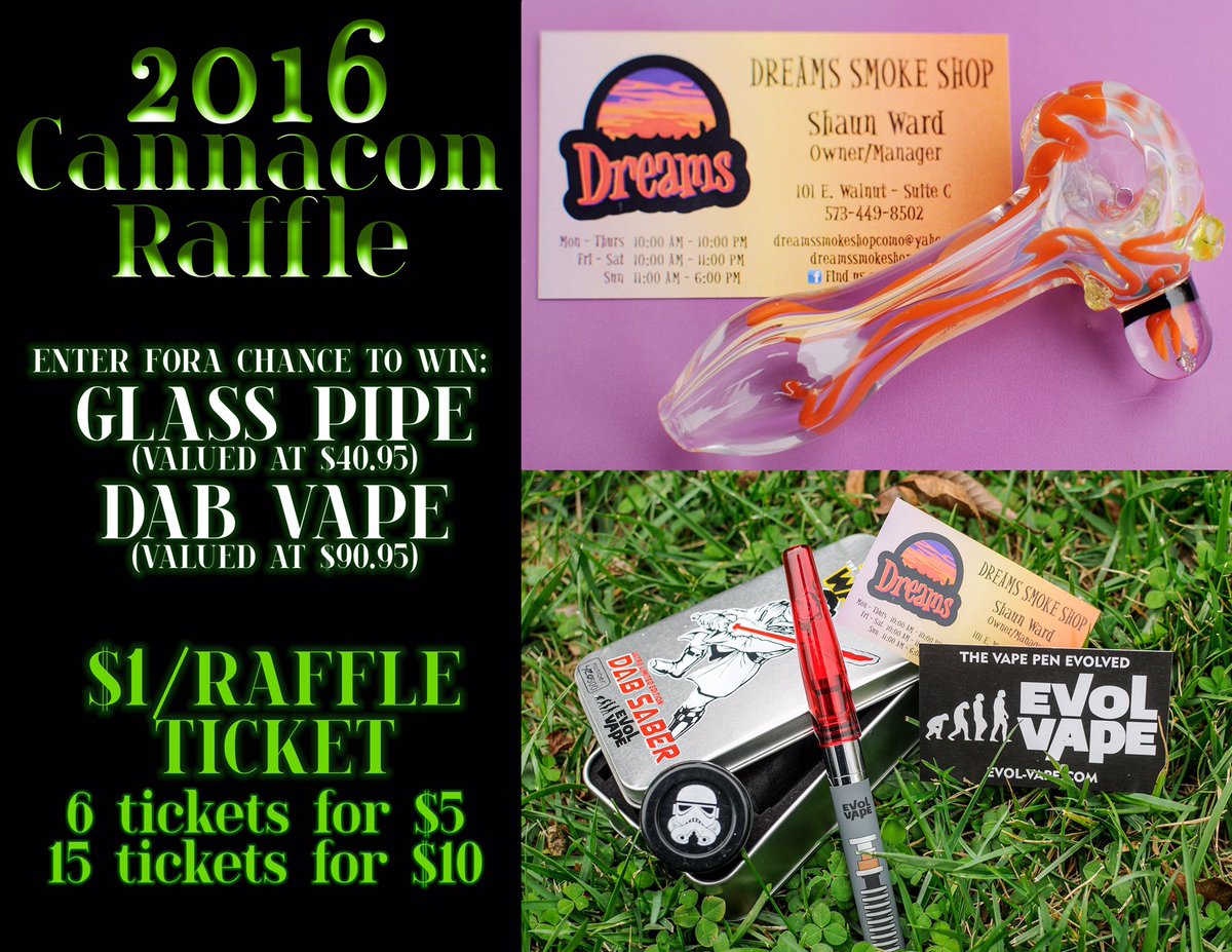 MUNORML's tweet photo. Join us at Cannacon and enter to win one of these amazing prizes courtesy of Dreams Smoke Shop! https://t.co/meIMq3PiJE