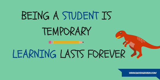 DavidGeurin's tweet photo. We should always remember learning is for life, not just the next grade level. #edchat #tlap https://t.co/CglBO9LzoK