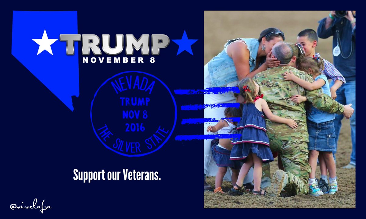 vivelafra's tweet photo. NEVADA FOR TRUMP: It's time to take care of our Nevada Veterans! #VoteTrump #NVForTrump #NevadaForTrump #VeteransForTrump #Nevada #Trump2016 https://t.co/82VlCSjpqH