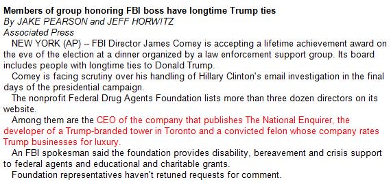 maddow's tweet image. Comey...