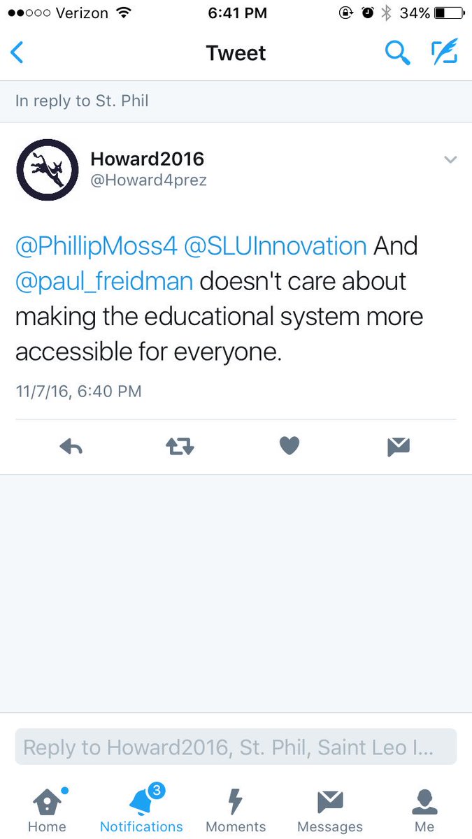 paul_freidman's tweet photo. @Howard4prez @PhillipMoss4 @SLUInnovation Clearly Howard's team needs some grammar help. #don't https://t.co/Zkjc0H4sBb