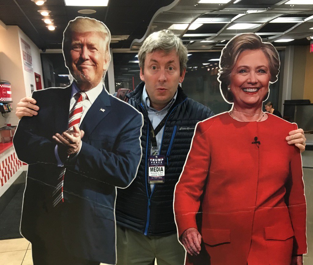 MichaelMathes's tweet image. #NOTBREAKING  @HillaryClinton &amp;amp; @realDonaldTrump spotted together in Raleigh NC on eve of #Election2016.