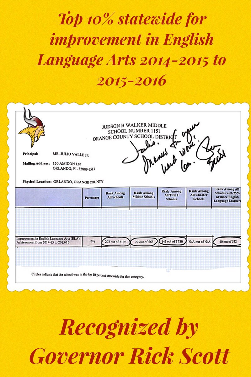 WalkerMS_OCPS's tweet image. Thank you @FLGovScott and @EducationFL for recognizing the hard work, dedication, and passion of our teachers, staff, &amp;amp; students! @OCPSnews