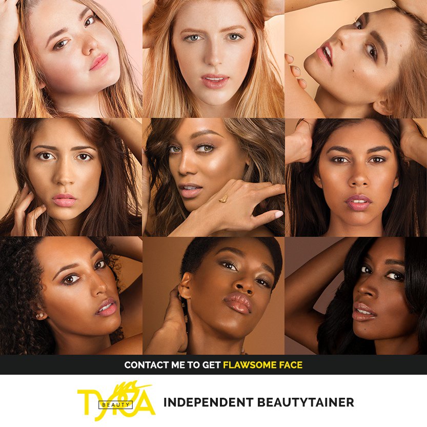 alexis___ruby's tweet image. With 9 blendable shades, there's a Flawsome Face shade for everyone! Tyra is caramel. Let's find your shade🤔☺️ #tyra