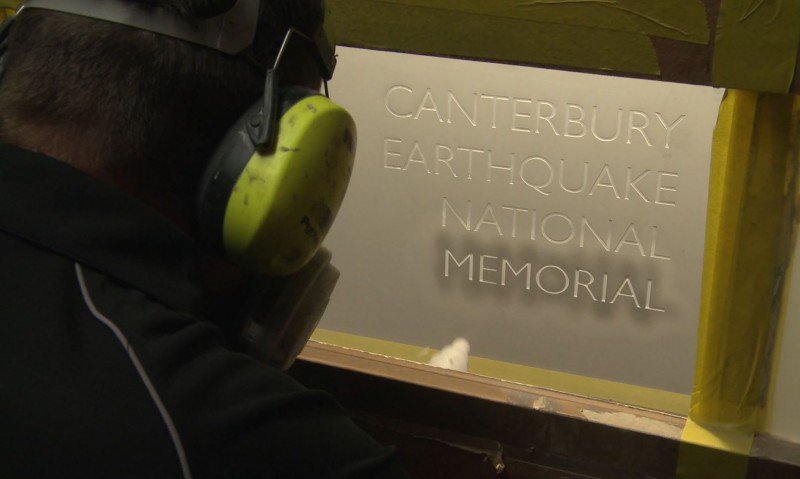 Final inscribed panel placed on front of the Canterbury Earthquake Memorial - otakaroltd.co.nz/news/final-ins… #chch
