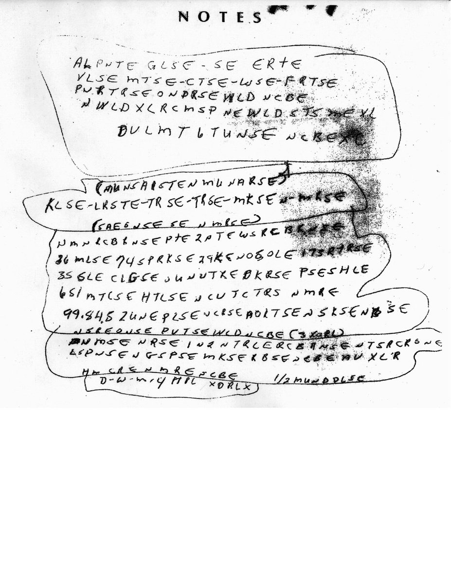 MysteryNightApp's tweet photo. Ricky McCormick was found dead with a complex coded note in his pocket. McCormick was a dropout barely able to write his name. #mysterynight https://t.co/5qqLfuqKqA