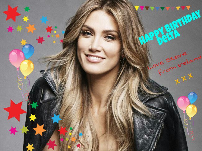 irishstevieg's tweet photo. Happy Birthday to my idol the amazing and beautiful @DeltaGoodrem have a fantastic day xxx love Stevie in Dublin x https://t.co/x0W0oAJPIX
