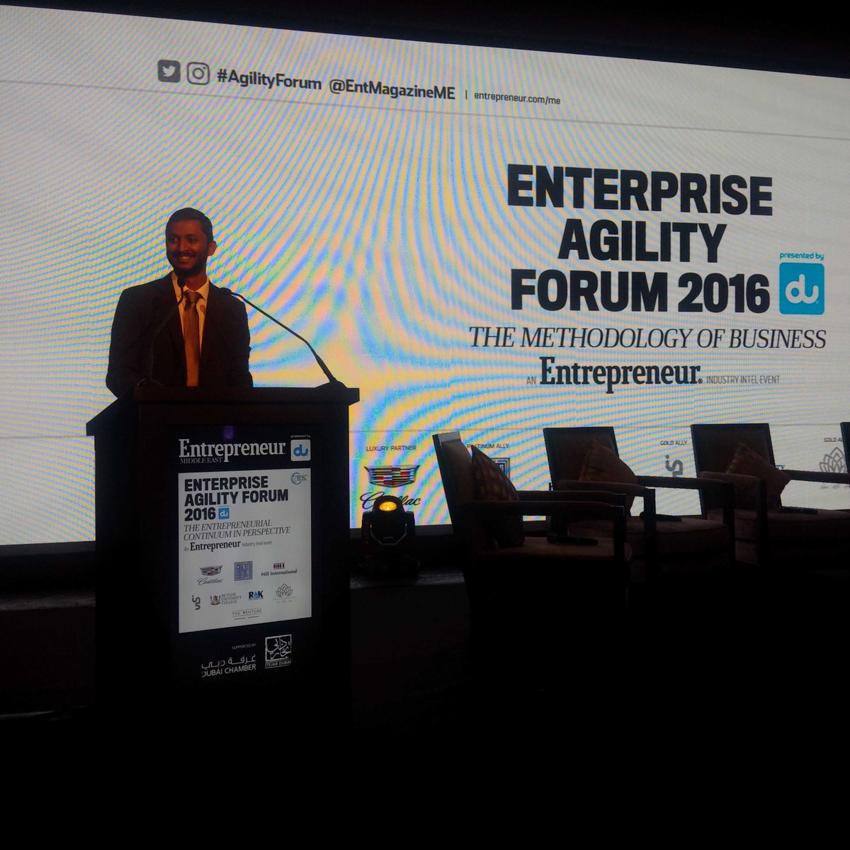 fida's tweet photo. .@thisisaby at #AgilityForum "We're involved & active participants in the entrepreneurial ecosystem" #Entmestartups https://t.co/yph9wAjx2B