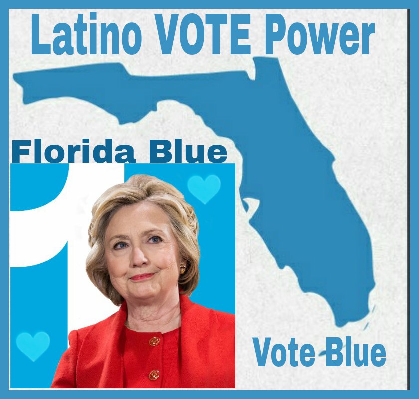 Lafinokia's tweet photo. @cher 
Its over Trash Trump 💩👎
Latino Power Vote in Florida will give Hillary the victory 🙋
#latinosforhillary 💪
#americaforhillary 🗽󾓦💙 https://t.co/wcUUNqfRnR