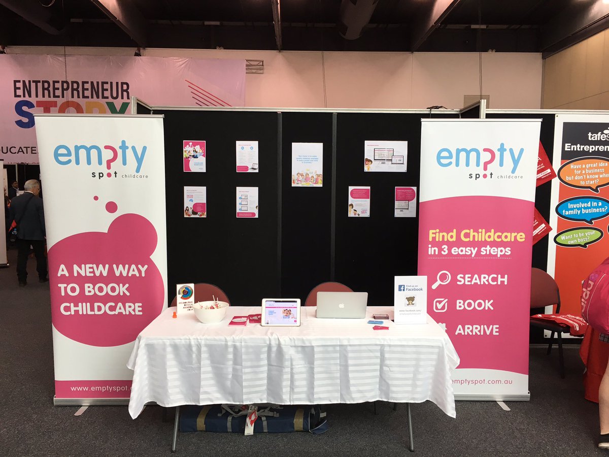 Empty_Spot's tweet photo. We're at the Entrepreneur Story Expo sharing our #emptyspot story.
If you're around, pop in and say hi! #childcare https://t.co/uhOWPexSaP