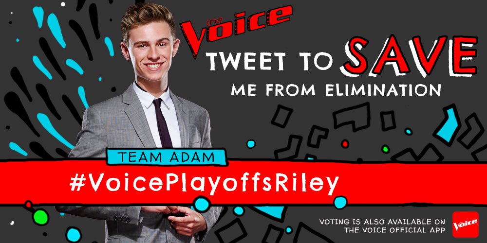 RT TO SAVE ME FROM ELIMINATION NOW!!!!!!!! #VoicePlayoffsRiley