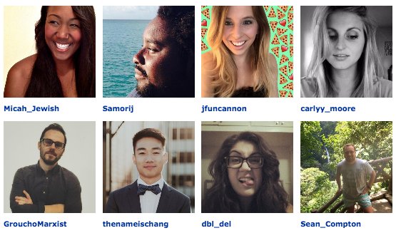 tianajklol's tweet photo. My #TwitterTop8 is @Micah_Jewish @Samorij @jfuncannon @carlyy_moore @GrouchoMarxist @thenameischang @dbl_del @Sean_Compton https://t.co/wAvr05RgWV