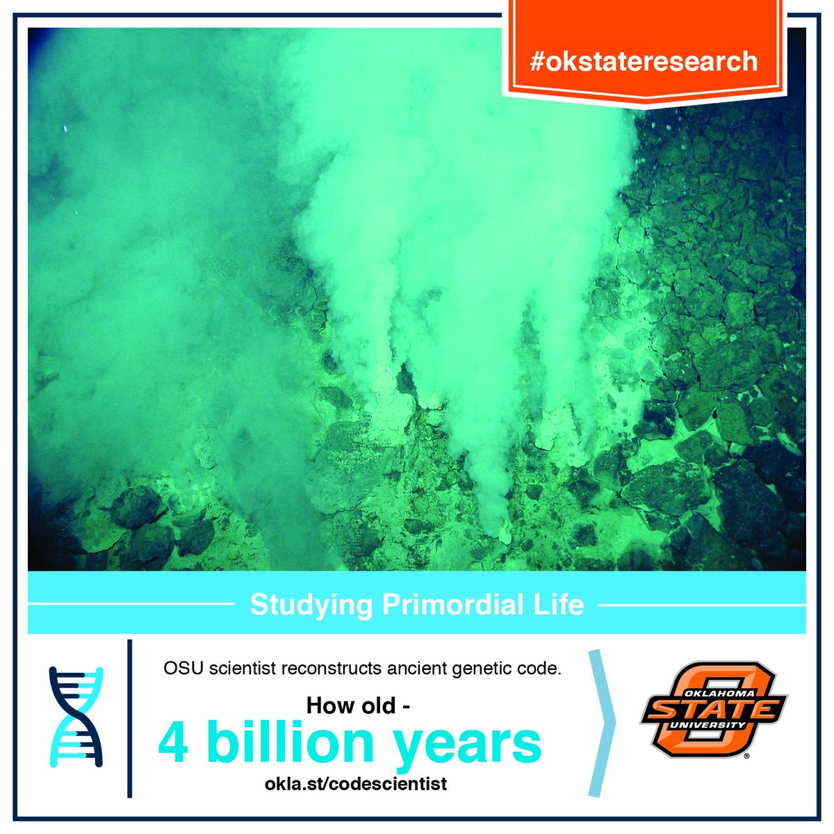 okstate's tweet photo. How old is this reconstructed ancient genetic code? https://t.co/STf6DugFCl #okstateresearch https://t.co/6qRVl5pcnu
