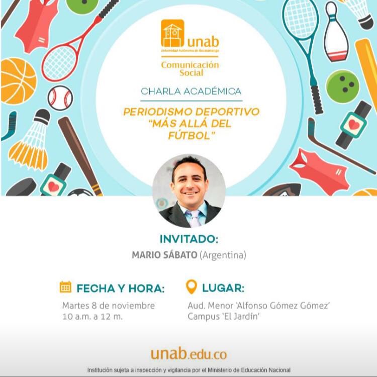 mario_sabato's tweet photo. Amigos de la UNAB mañana nos vemos!!! #Bucaramanga #Colombia https://t.co/nHmetGU81E