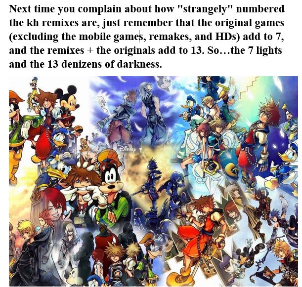I_see_dragons's tweet photo. [1/2]I remember noticing this while having a a silly(non serious)argument with a friend that said the kh remixed names didn't make sense. https://t.co/S6qcUjpg0Q