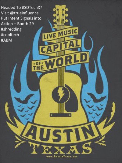 PecosMike's tweet image. Headed to #SDTechX? Visit @Trueinfluence and Turn #IntentSignals Into Sales Action-Booth29 #ABM #CoolTech #Shredder