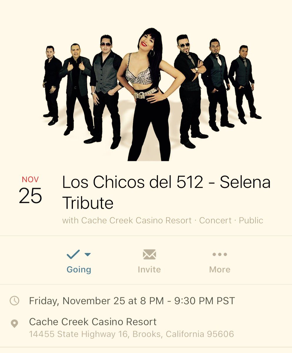 LosChicosDel512's tweet photo. Friday, Nov. 25th @CacheCreekCR #SelenaTribute #LosCincoDoce #FiveTwelve 🎶💃🏻🎶 https://t.co/kZwsebtGKW
