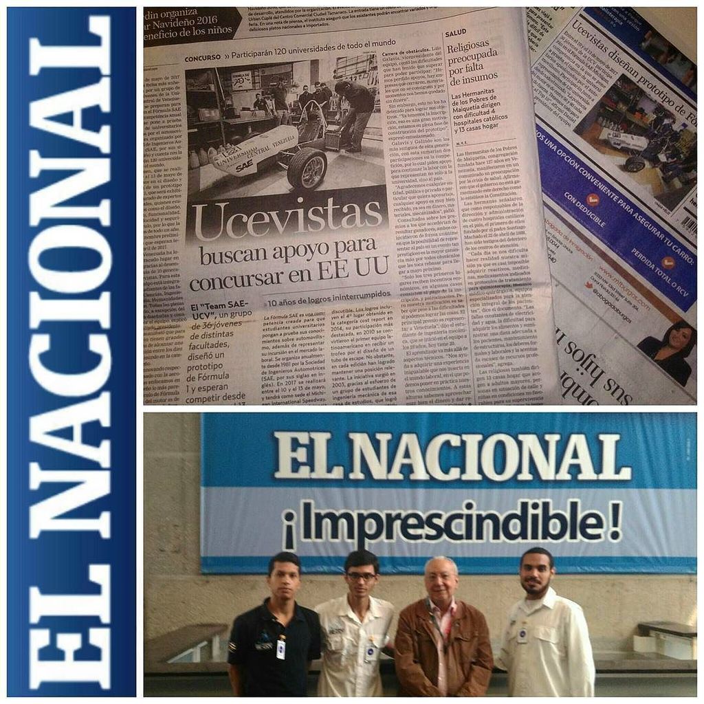 SAEUCV's tweet photo. "El Team SAE-UCV,  un grupo de 36 jóvenes de distintas facultades, diseñó un prototipo de … https://t.co/lArovwLBEr https://t.co/1ZaQmoml4h