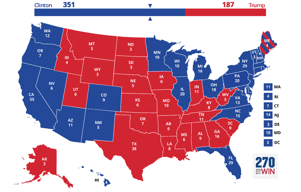 GOPWithHer's tweet photo. #GOPWithHer’s Official Electoral Map Prediction https://t.co/PX94R4FxH8 https://t.co/Vq1cBq6efE