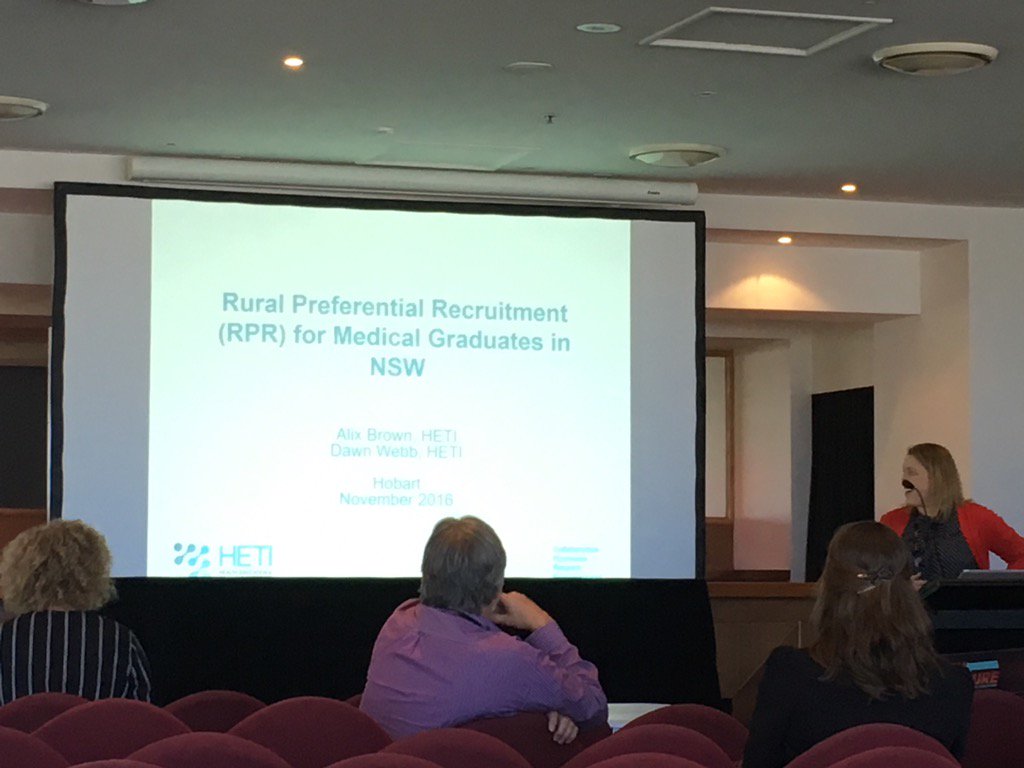 careerdranthony's tweet photo. @brown_alix presenting on @NswHeti #RPR path #prevoc16 #MedEd part of the rural pipeline https://t.co/Jt90LaCmeK