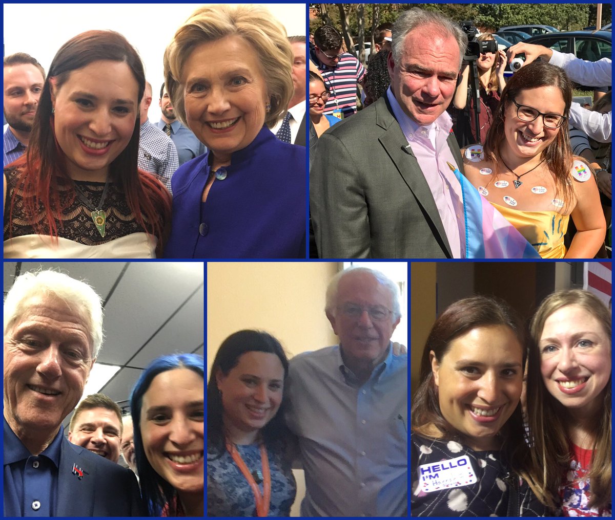 hannsimp's tweet photo. Caught 'em all! @HillaryClinton @timkaine @billclinton @ChelseaClinton & @BernieSanders #VoteNCMe #TurnNCBlue #transisbeautiful #girlslikeus https://t.co/wjb5XyCdod