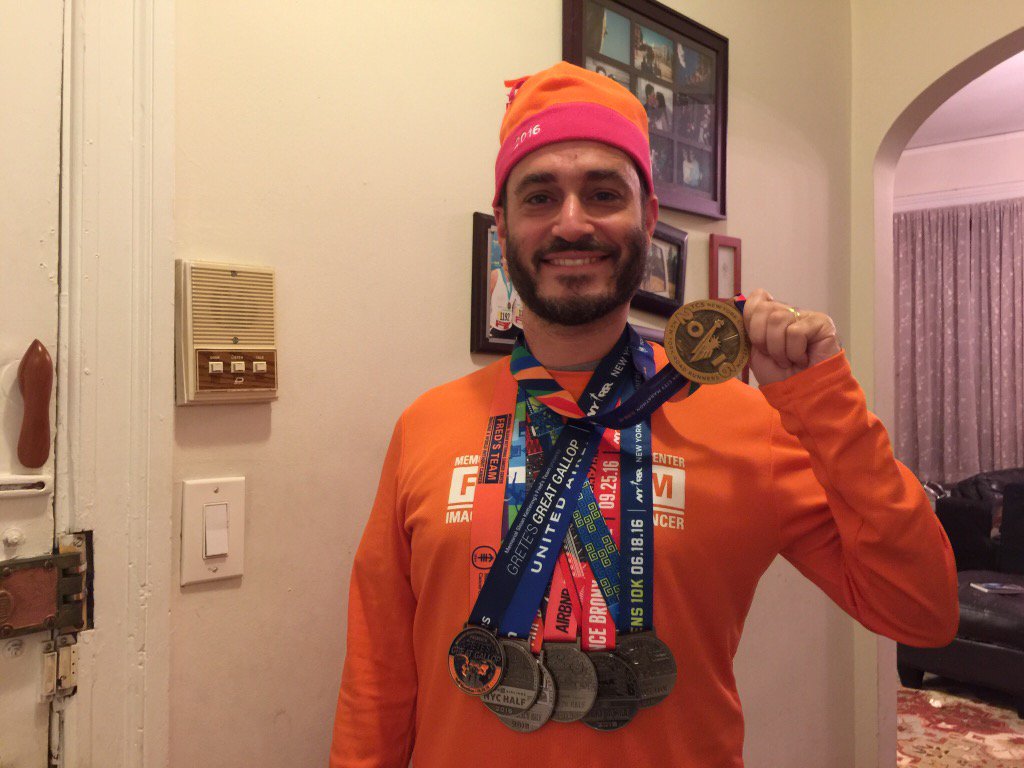 LSDNYMFC's tweet photo. Oops I did it again! I love the #5BoroSeries Run each one, then touch em all in the #tcsnycmarathon https://t.co/yaI1AOHW8f