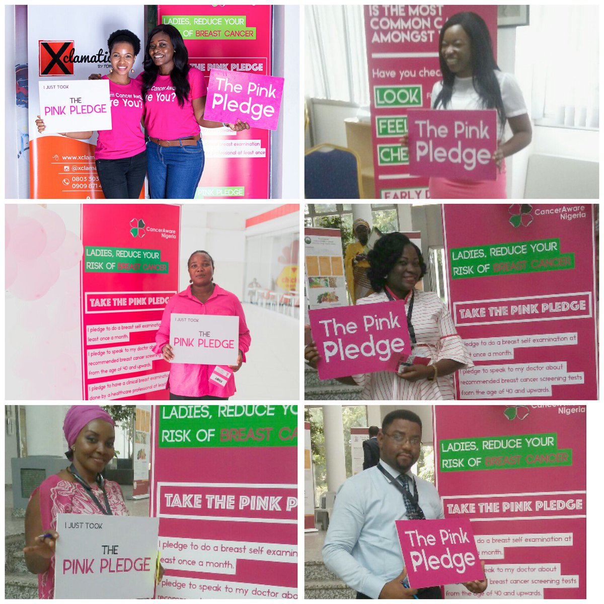 CancerAwareNG's tweet photo. Hundreds of women & even some men have taken #ThePinkPledge
Ladies,reduce risk of breast cancer,take d pledge @ https://t.co/ki7WweFfJv https://t.co/qVJqBcEPcc