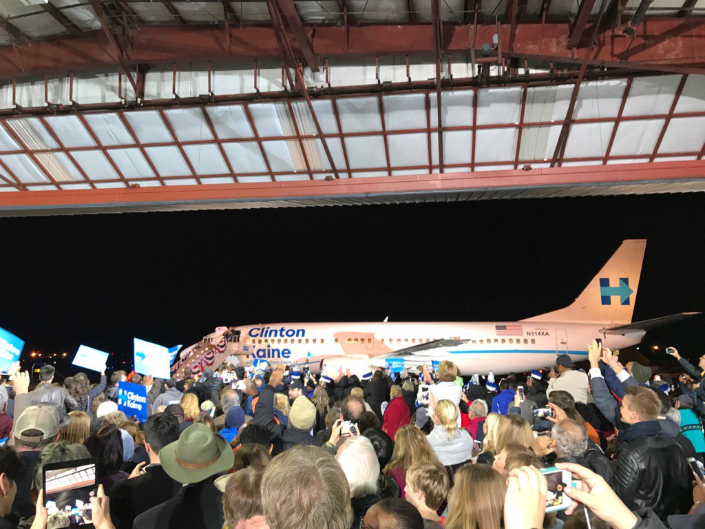 Future Vice President and future President Tim Kaine comes home to vote.