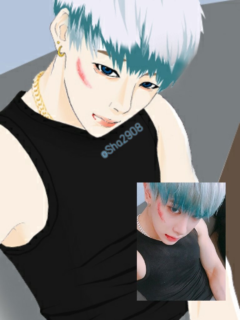 _moodzsy's tweet photo. [My Fanart] Monsta X Wonho (Backstage Selca - Fighter era)
@OfficialMonstaX 

#FANART #monsta_x #MONSTAX #Monbebe #wonho #fighter_monstax https://t.co/idrfiwnKcq