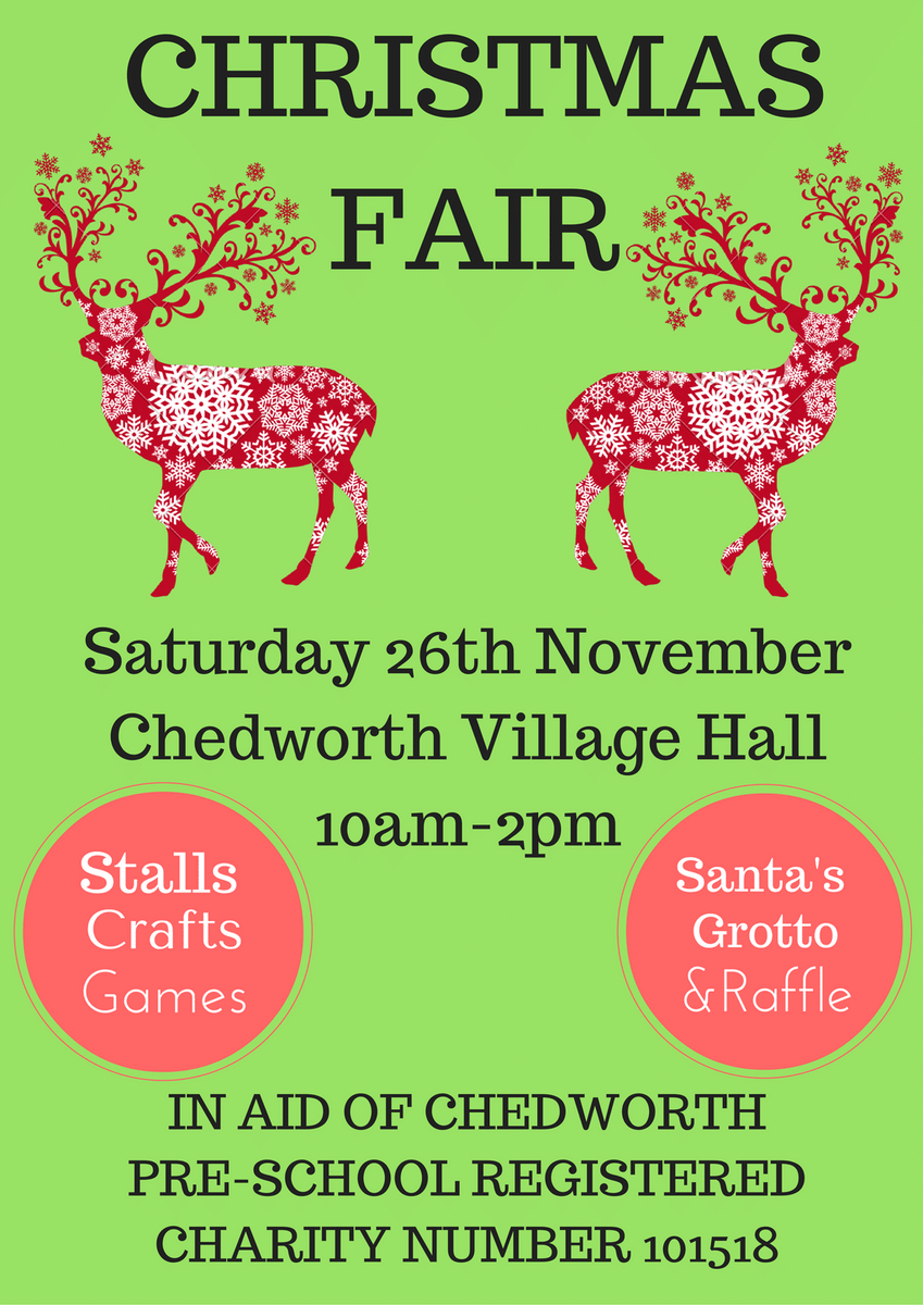 CDCBizmatters's tweet photo. #Chedworth Christmas Fair 26 Nov 10am. Christmas shopping, crafts &amp; games to entertain. Raffle with great prizes and refreshments. https://t.co/vDfypAAmPi