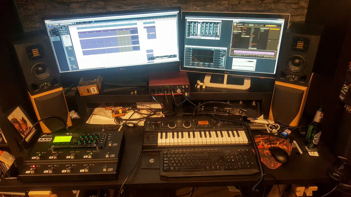 BarbikanBand's tweet photo. We're writing new material at Barbikan HQ and wondering what we'd sound like if we actually knew how to use all this stuff! https://t.co/PLSrpK834I