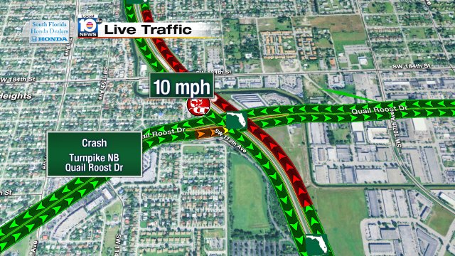 Crash on Turnpike NB at Quail Roost Dr #traffic https://t.co/twQpn2popQ